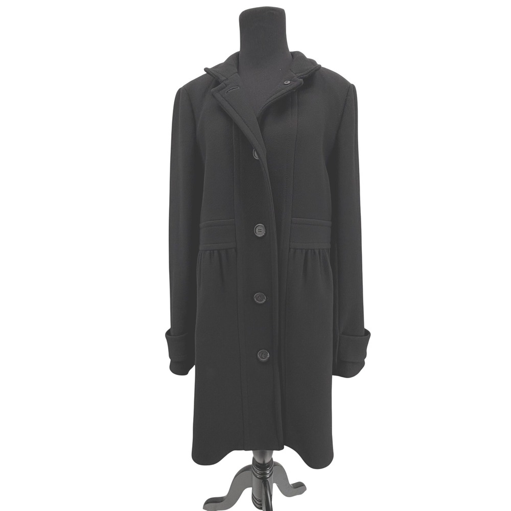 J.Crew Double Cloth Wool Coat Black Princess Peacoat‎ Women 16 Thinsulate
